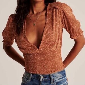 Abercrombie & Fitch smocked tee